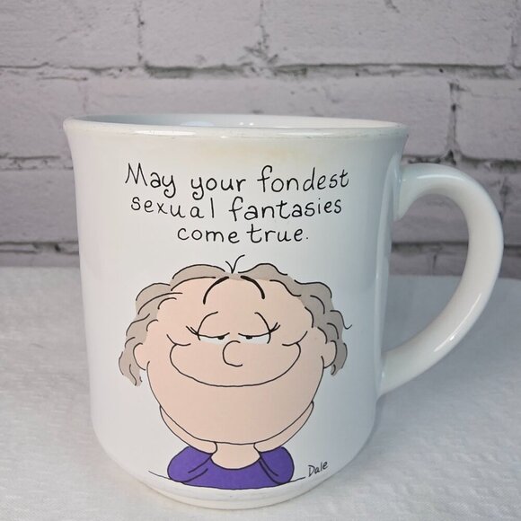 VINTAGE "DALE" MUG MAY YOUR FONDEST SEXUAL FANTASIES COME TRUE NOVELTY COMEDY - Picture 1 of 5